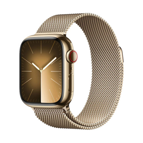 Apple Watch Series 9 | 41mm/GPS + Cellular | Gold Stainless Steel Case/ Gold Milanese Loop (Chính hãng)