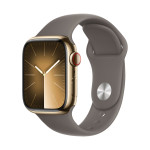 Apple Watch Series 9 | 45mm/GPS + Cellular | Gold Stainless Steel Case/ Clay Sport Band | M/L (Chính hãng)