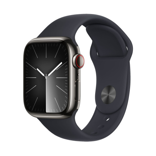 Apple Watch Series 9 | 45mm/GPS + Cellular | Graphite Stainless Steel Case/ Midnight Sport Band | S/M (Chính hãng)