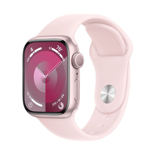 Apple Watch Series 9 | 45mm/GPS | Pink Aluminum Case/ Light Pink Sport Band | S/M (Chính hãng)