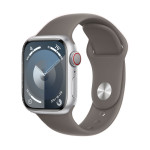 Apple Watch Series 9 | 45mm/GPS + Cellular | Silver Aluminum Case/ Clay Sport Band | S/M (Chính hãng)