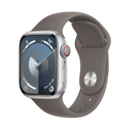 Apple Watch Series 9 | 45mm/GPS + Cellular | Silver Aluminum Case/ Clay Sport Band | S/M (Chính hãng)