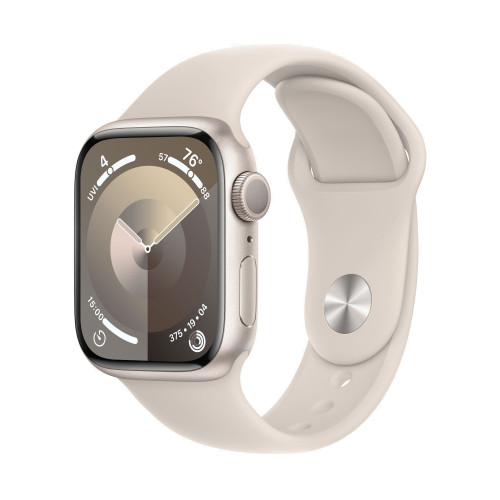 Apple Watch Series 9 | 45mm/GPS | Starlight Aluminum Case/ Starlight Sport Band | S/M (Chính hãng)