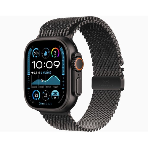 Apple Watch Ultra 2 | 49mm/GPS + Cellular | Titan Black | Milan Titan | Medium (Chính hãng)