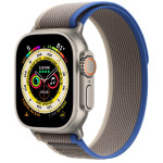Apple Watch Ultra | 49mm/GPS + Cellular | Titanium Case/Blue/Gray Trail Loop | S/M