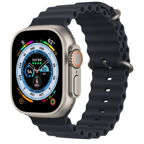 Apple Watch Ultra | 49mm/GPS + Cellular | Titanium Case/Midnight Ocean Band