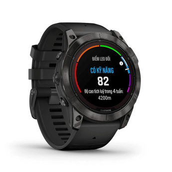 Garmin Fenix 7X Pro Sapphire Solar Edition | Carbon Gray DLC Titanium with Black Band (Chính Hãng)