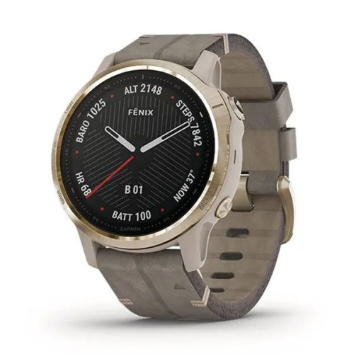 Garmin Fenix 6S Sapphire | Champagne/Shale Band (Chính Hãng)