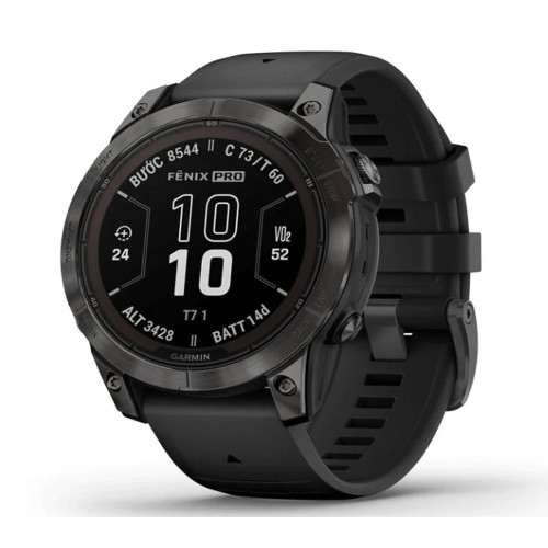 Garmin Fenix 7 Pro Sapphire Solar | Carbon Gray (Chính Hãng)