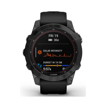 Garmin Fenix 7 Sapphire Solar | Black/Silicone Band (Chính Hãng)