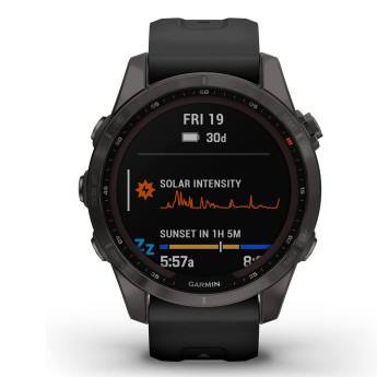 Garmin Fenix 7S Sapphire Solar | Carbon Gray (Chính Hãng)