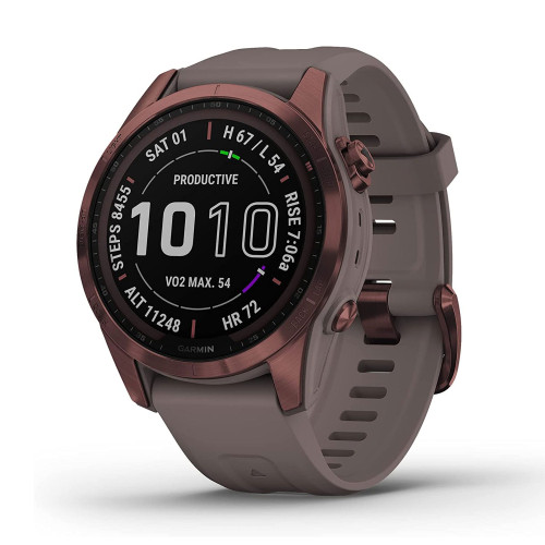 Garmin Fenix 7S Sapphire Solar | Dark Bronze (Chính Hãng)