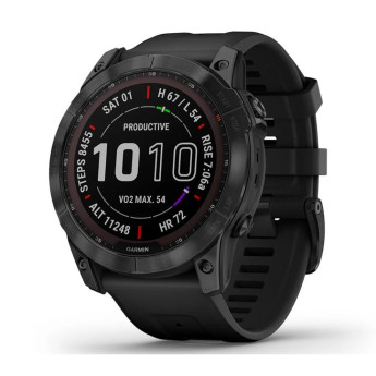 Garmin Fenix 7X Sapphire Solar | Black/Silicone Band (Chính Hãng)