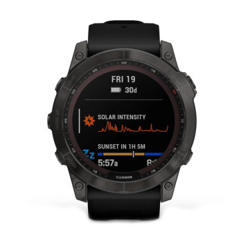 Garmin Fenix 7X Sapphire Solar | Black/Silicone Band (Chính Hãng)