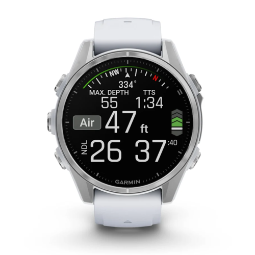Garmin Fenix 8 Amoled | 43mm | Silver with Whitestone Silicone Band (Chính Hãng)