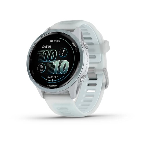 Garmin Forerunner 570 | 42mm | Cloud Blue Aluminium with Translucent Whitestone/Cloud Blue Band (Chính hãng)