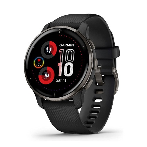 Garmin Venu 2 Plus | 43mm | Black Case/Silicone Band (Chính Hãng)