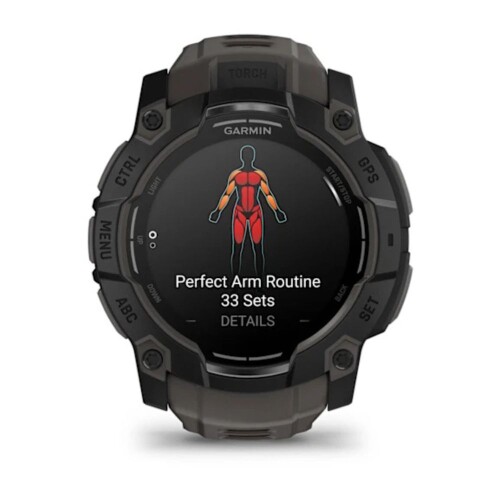 Garmin Instinct 3 Amoled | 50mm | Black with Charcoal Band (Chính hãng)