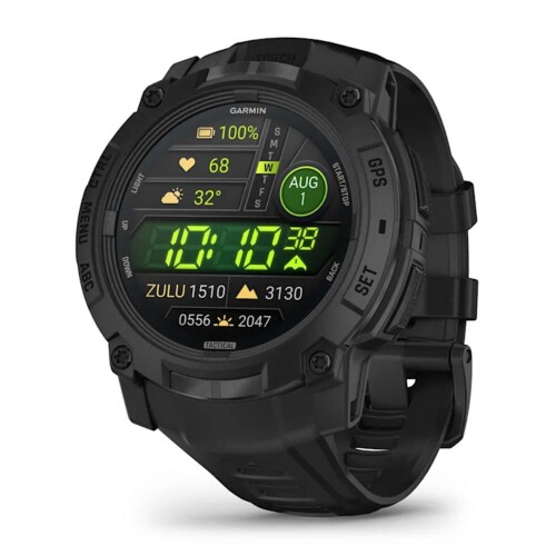 Garmin Instinct 3 Amoled Tactical | 50mm | Black with Black Band (Chính hãng)
