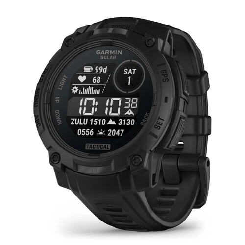 Garmin Instinct 3 Solar Tactical | 45mm | Black with Black Band (Chính hãng)