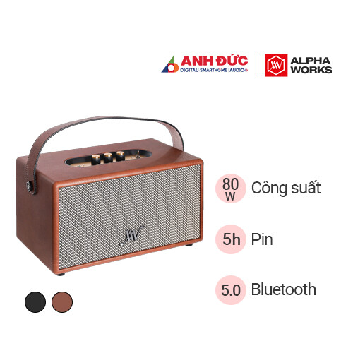 Loa Alpha Works Classic V80 | Brown (Chính Hãng)