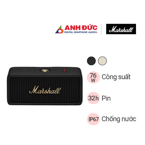 Loa Marshall Emberton III | Black and Brass (Chính hãng)