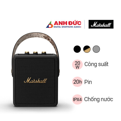 Loa Marshall Stockwell II | Black & Brass (Chính Hãng)