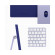iMac 24 inch 2021 | M1/8-Core GPU/RAM 8GB/512GB SSD | Purple (Chính Hãng)