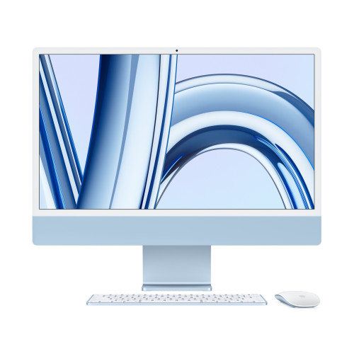 iMac 24 inch 2023 | M3 8-Core CPU/ 10‑core GPU/ RAM 8GB/ 256GB SSD | Blue (Chính Hãng)