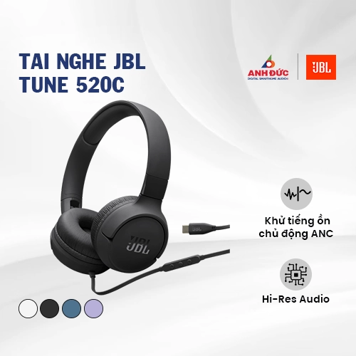 Tai nghe JBL Tune 520C | Black (Chính hãng)