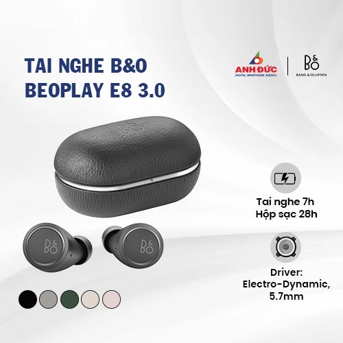Tai nghe B&O BeoPlay E8 3.0 | Black (Chính Hãng)