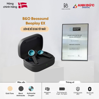 Tai nghe B&O Beoplay EX | Black Anthracite (Chính Hãng)