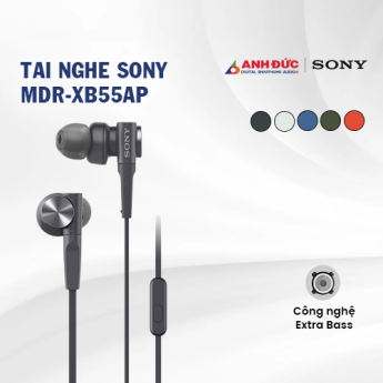 Tai nghe Sony MDR-XB55AP | Black (Chính Hãng)