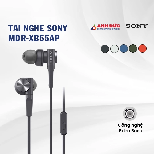 Tai nghe Sony MDR-XB55AP | Black (Chính Hãng)