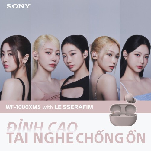 Tai nghe Sony WF-1000XM5 | Smoky Pink (Chính Hãng)