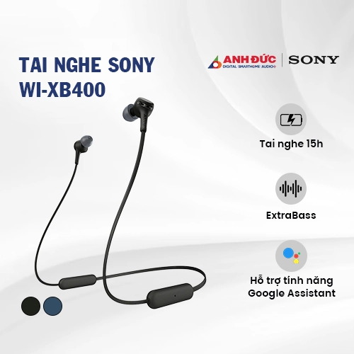 Tai nghe Sony WI-XB400 | Black (Chính Hãng)
