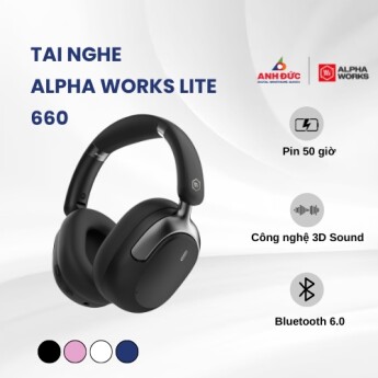 Tai nghe Alpha Works Lite 660 | Black (Chính hãng)