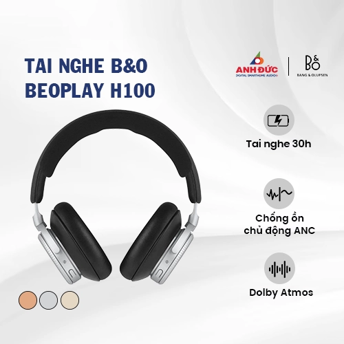 Tai nghe B&O Beoplay H100 | Infinite Black (Chính hãng)
