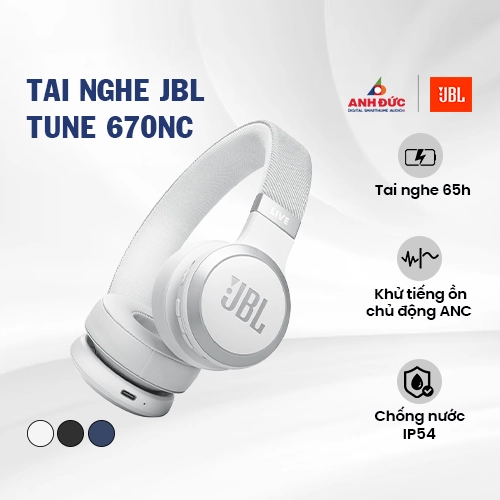 Tai nghe JBL Live 670NC | White (Chính Hãng)