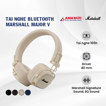 Tai nghe Bluetooth Marshall Major V | Cream (Chính hãng)