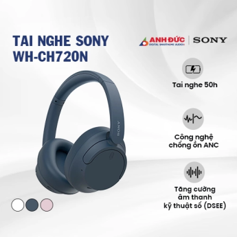 Tai nghe Sony WH-CH720N | Blue (Chính Hãng)