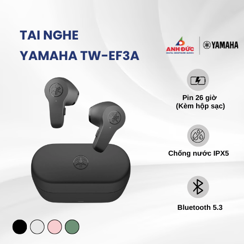 Tai nghe Yamaha TW-EF3A | Black (Chính hãng)
