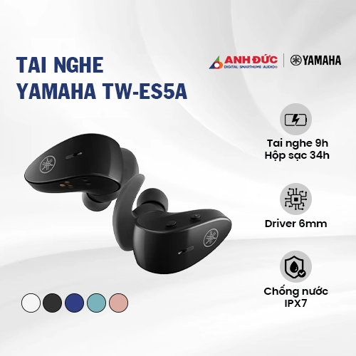 Tai nghe Yamaha TW-ES5A | Black (Chính hãng)
