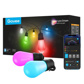 Govee RGBW 96ft Bluetooth & Wi-Fi Outdoor String Lights H7021