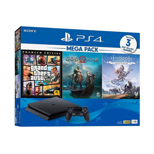 Máy chơi game PS4 MegaPack 2 | Black | CUH-2218B MEGA2 (Chính Hãng)