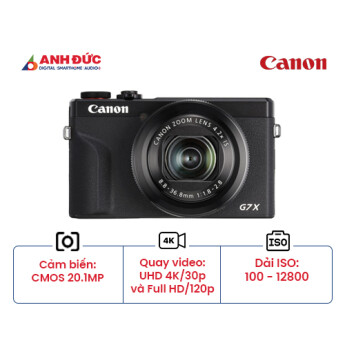 Máy ảnh Canon PowerShot G7 X Mark III | Black (Chính hãng)