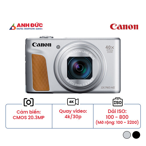 Máy ảnh Canon PowerShot SX740 HS | Silver (Chính hãng)