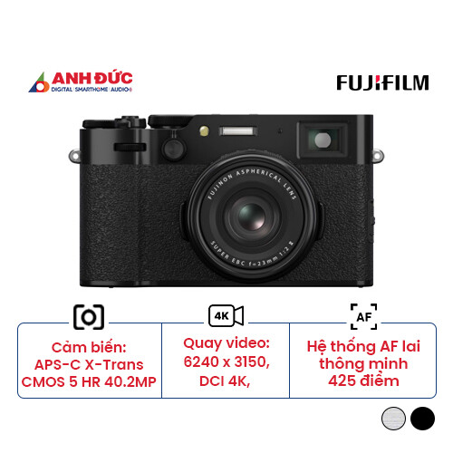Máy ảnh Fujifilm X100VI | Black (Chính hãng)