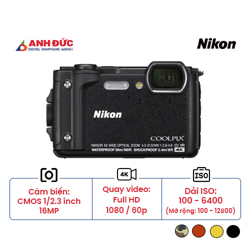 Máy ảnh Nikon Coolpix W300 | Black (Chính hãng)