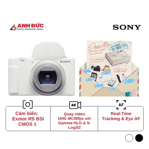 Máy ảnh Sony ZV-1 II Dear Me Edition | White (Chính hãng)